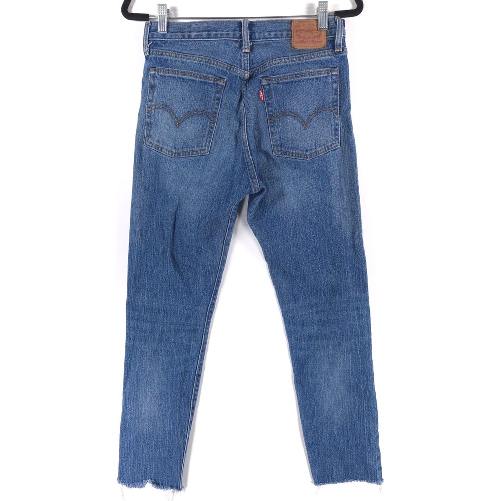Levi’s WHITE OAK CONE DENIM Button Fly Jeans 29 High Rise Raw Hem 22861-0001 - Picture 8 of 15